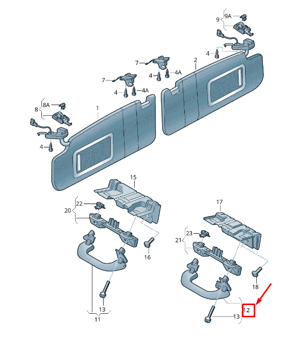 new vw golf vi 5k mk6 rear roof grab handle 1k0857607nnx1 1k0857607n nx1