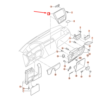 NEW VOLKSWAGEN JETTA A6 INSTRUMENT PANEL CENTRE TRIM 5C6858069A1QB ORIGINAL