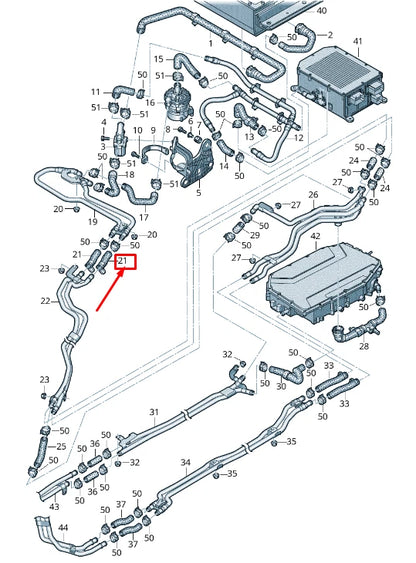 NEW AUDI A6 4A C8 ENGINE COOLANT HOSE 4K0121548A