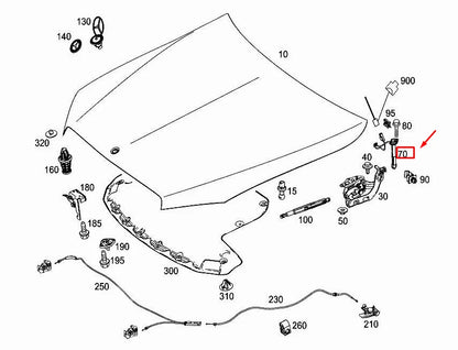NEW MERCEDES-BENZ C W205 ENGINE HOOD ACTUATOR A2059060002 ORIGINAL