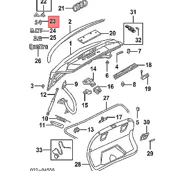 NEW AUDI A4 S4 B6 REAR TRUNK BOOT LID EMBLEM BADGE 8D0853737G2ZZ
