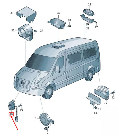 NEW VOLKSWAGEN CRAFTER 2F MK1 BONNET MICRO SWITCH 2E0919241E
