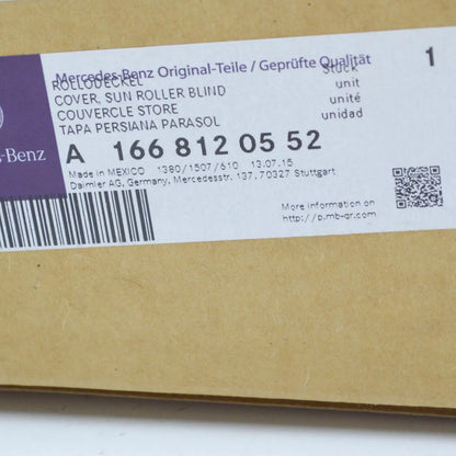 NEW MERCEDES-BENZ GLE W166 REAR LEFT DOOR SUNBLIND COVER A1668120552 ORIGINAL