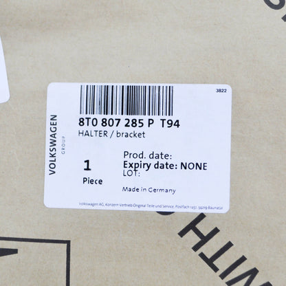 NEW AUDI A5 SPORTBACK 8T FRONT LICENSE PLATE HOLDER 8T0807285PT94 ORIGINAL