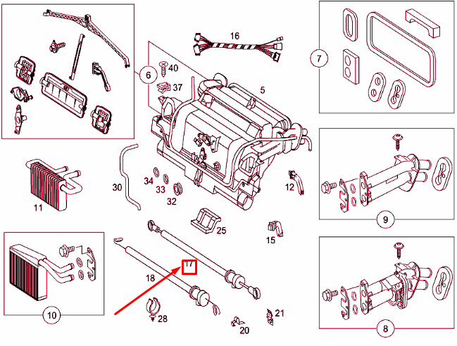 NEW MERCEDES-BENZ SPRINTER 903 HEATER DEFROSTER DOOR CABLE A9018330131 ORIGINAL