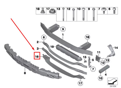 NEW BMW 5 F10 FRONT SUPPORT CARRIER 51118047390 8047390 ORIGINAL