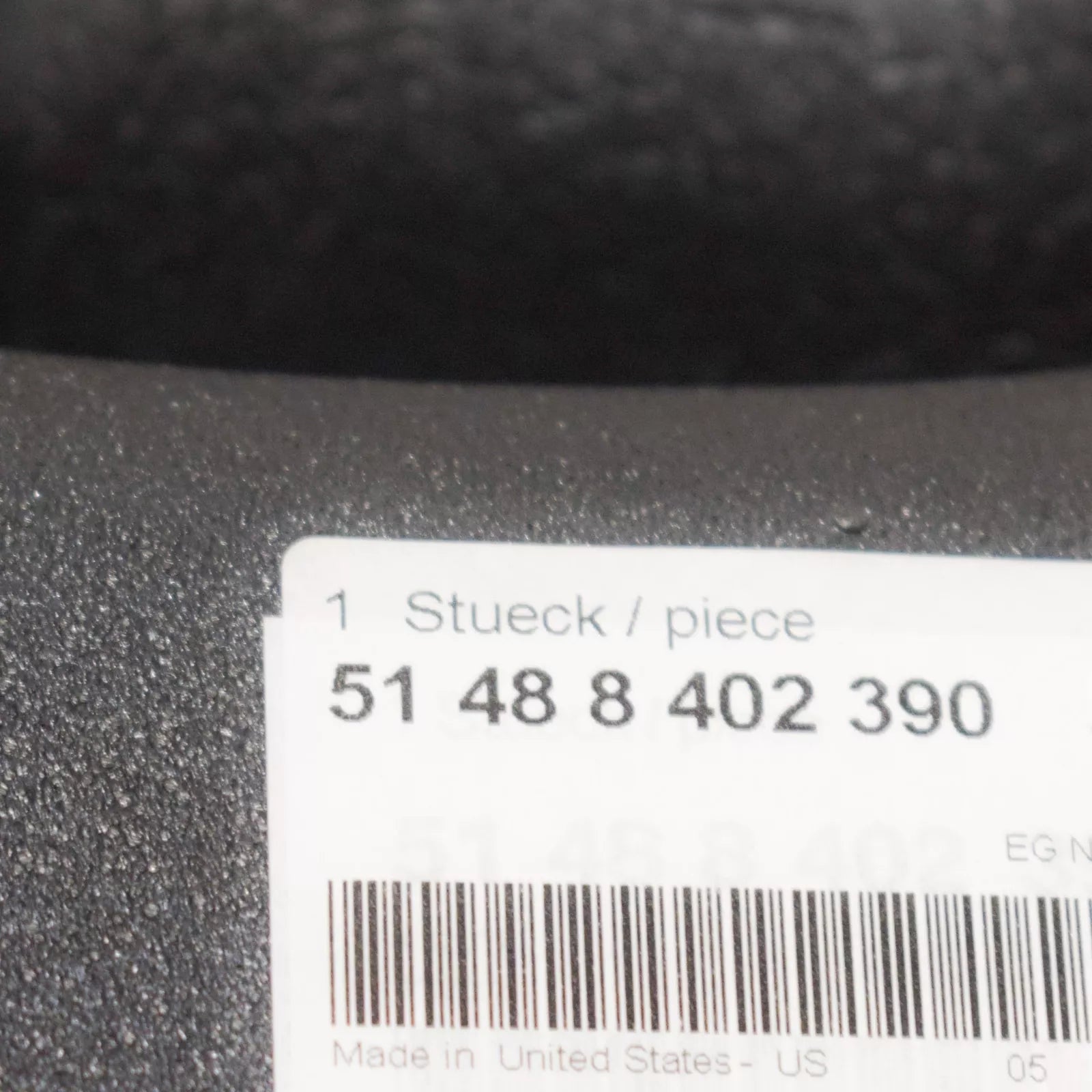 NEW BMW X5 E53 FRONT RIGHT DOOR SOUND INSULATING 51488402390 ORIGINAL