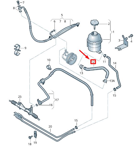 NEW VOLKSWAGEN CRAFTER 2F MK1 OIL RESERVOIR HOSE 2E1422955A ORIGINAL