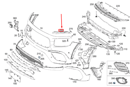 NEW MB GLB X247 FRONT UPPER RIGHT BUMPER FACE BAR CARRIER A2478855605 ORIGINAL