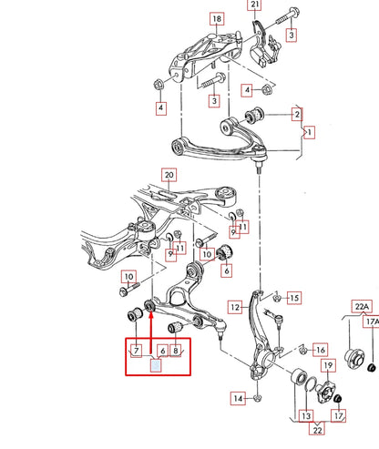 NEW AUDI Q7 4L FRONT LEFT LOWER CONTROL ARM WISHBONE 7P0407151E ORIGINAL