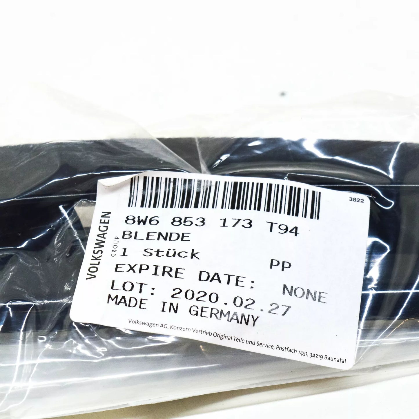 NEW AUDI RS5 8W6 FRONT LEFT FENDER FILLER PANEL TRIM 8W6853173T94