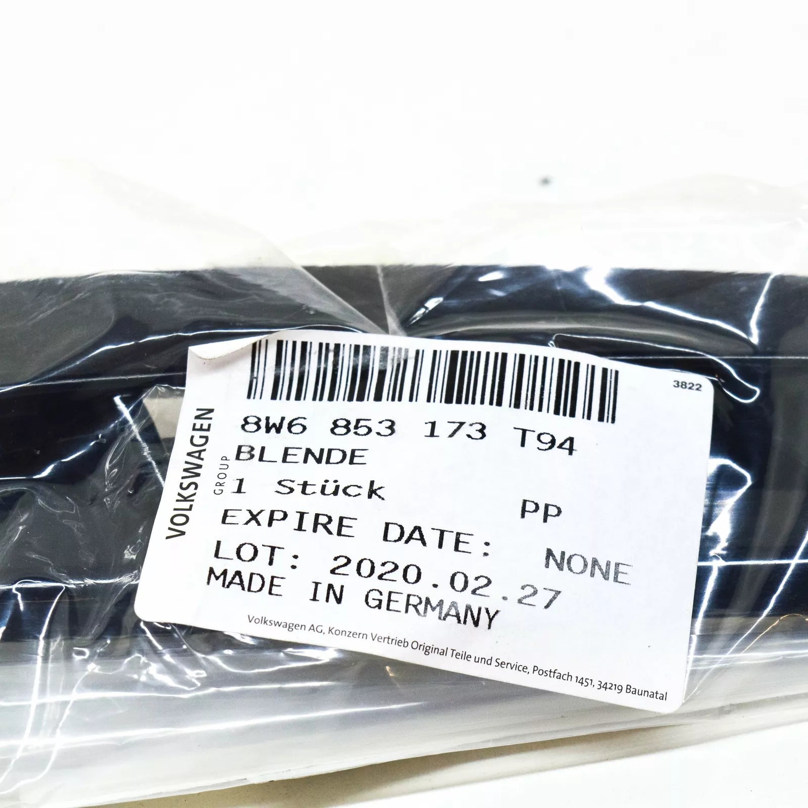 NEW AUDI RS5 8W6 FRONT LEFT FENDER FILLER PANEL TRIM 8W6853173T94