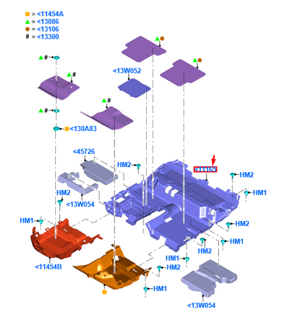 new ford kuga mk2 floor insulator 1939967 original
