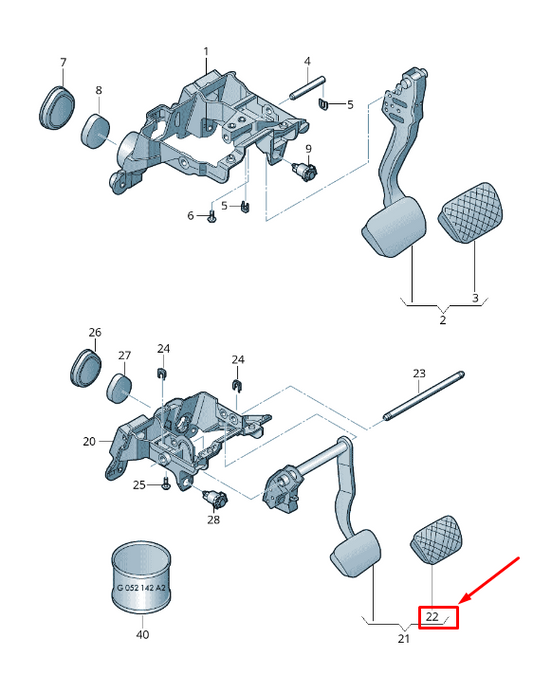 new audi a5 8t brake pedal cap 8k272317301c 8k2723173 01c original