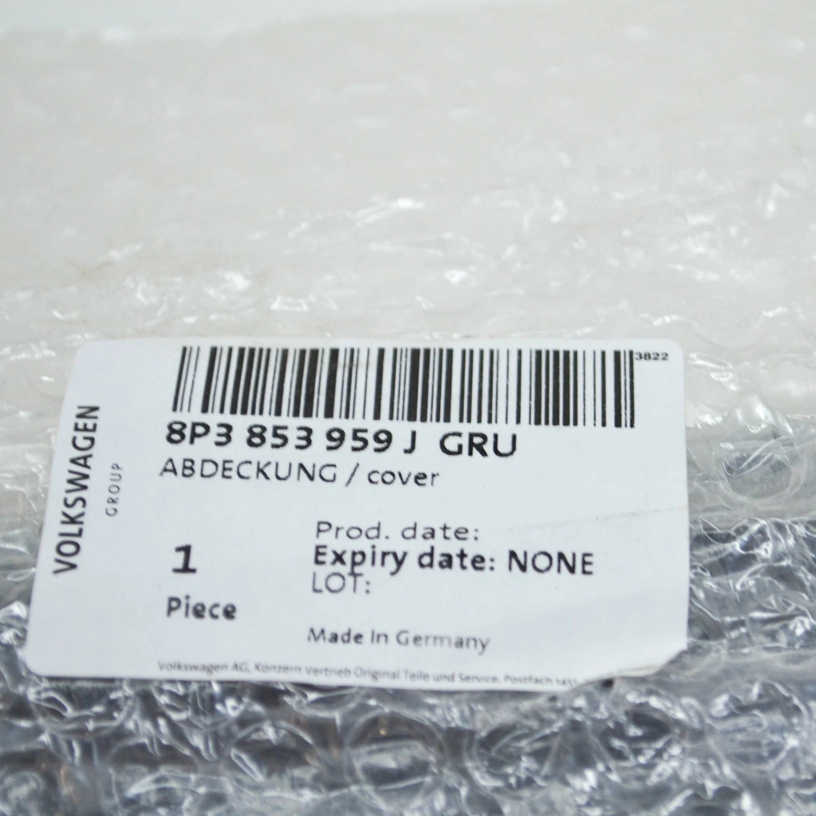 NEW AUDI A3 8P FRONT LEFT DOOR MOULDING 8P3853959JGRU