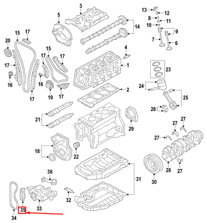 new audi q3 8u engine timing chain tensioner 06k109507g original