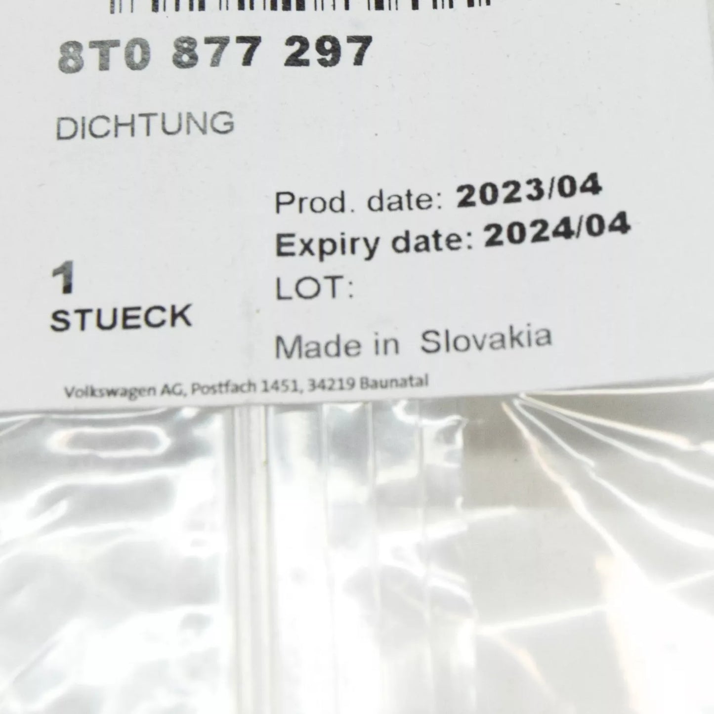 NEW AUDI A5 SPORTBACK 8T FRONT SUNROOF SEAL 8T0877297 ORIGINAL