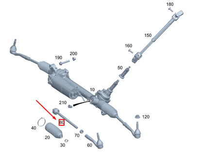 new mercedes-benz gle w167 steering gear inside tie rod a1673380000 original