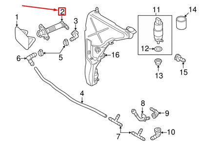 NEW AUDI A6 AVANT C7 FRONT RIGHT HEADLIGHT WASHER JET 4G0955102B ORIGINAL
