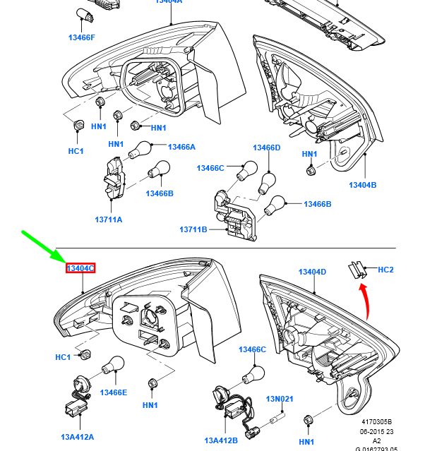 new ford mondeo mk3 rear left outer taillight bs71-13405-ce 1767498 original
