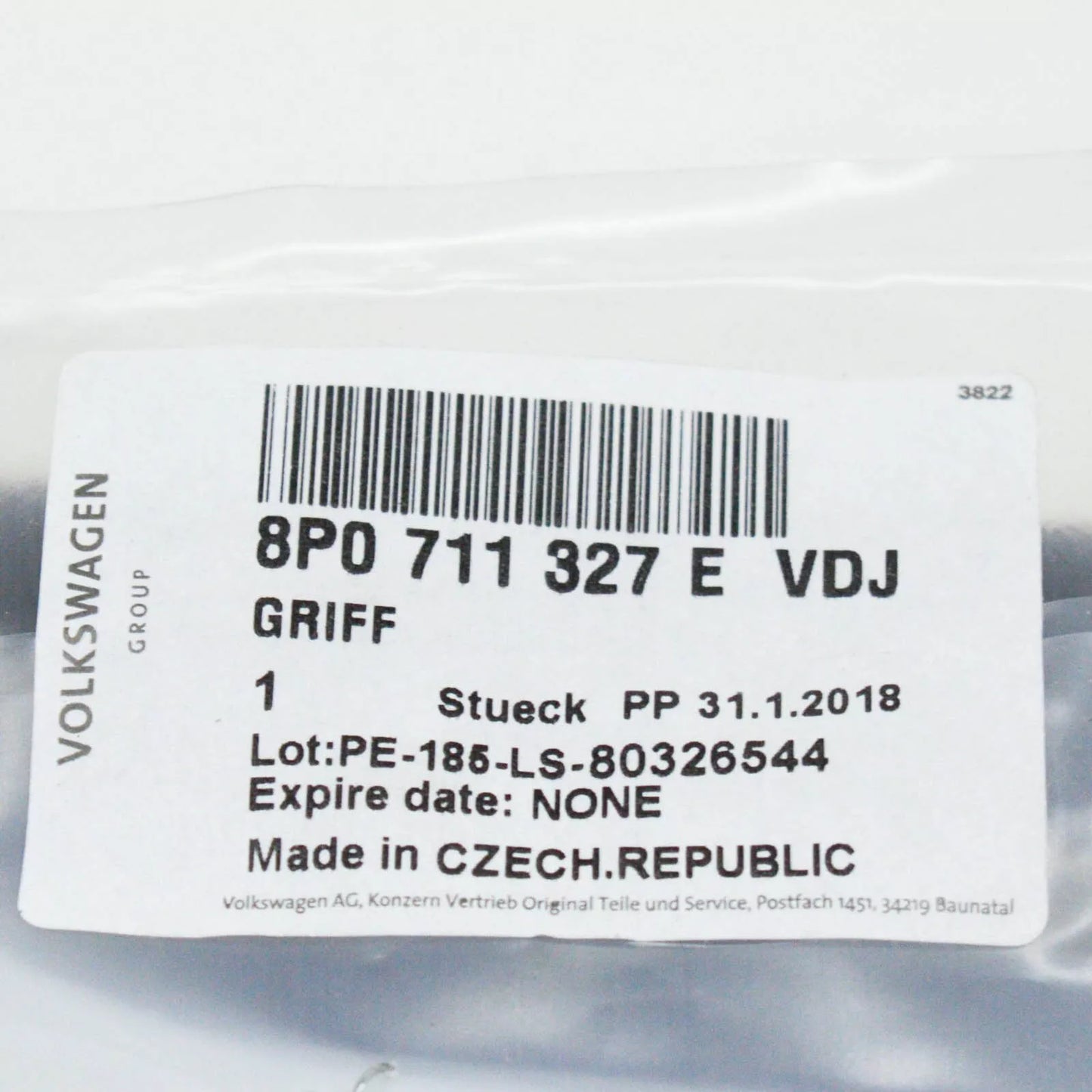 NEW AUDI A3 S3 8P HAND BRAKE LEVER HANDLE 8P0711327EVDJ