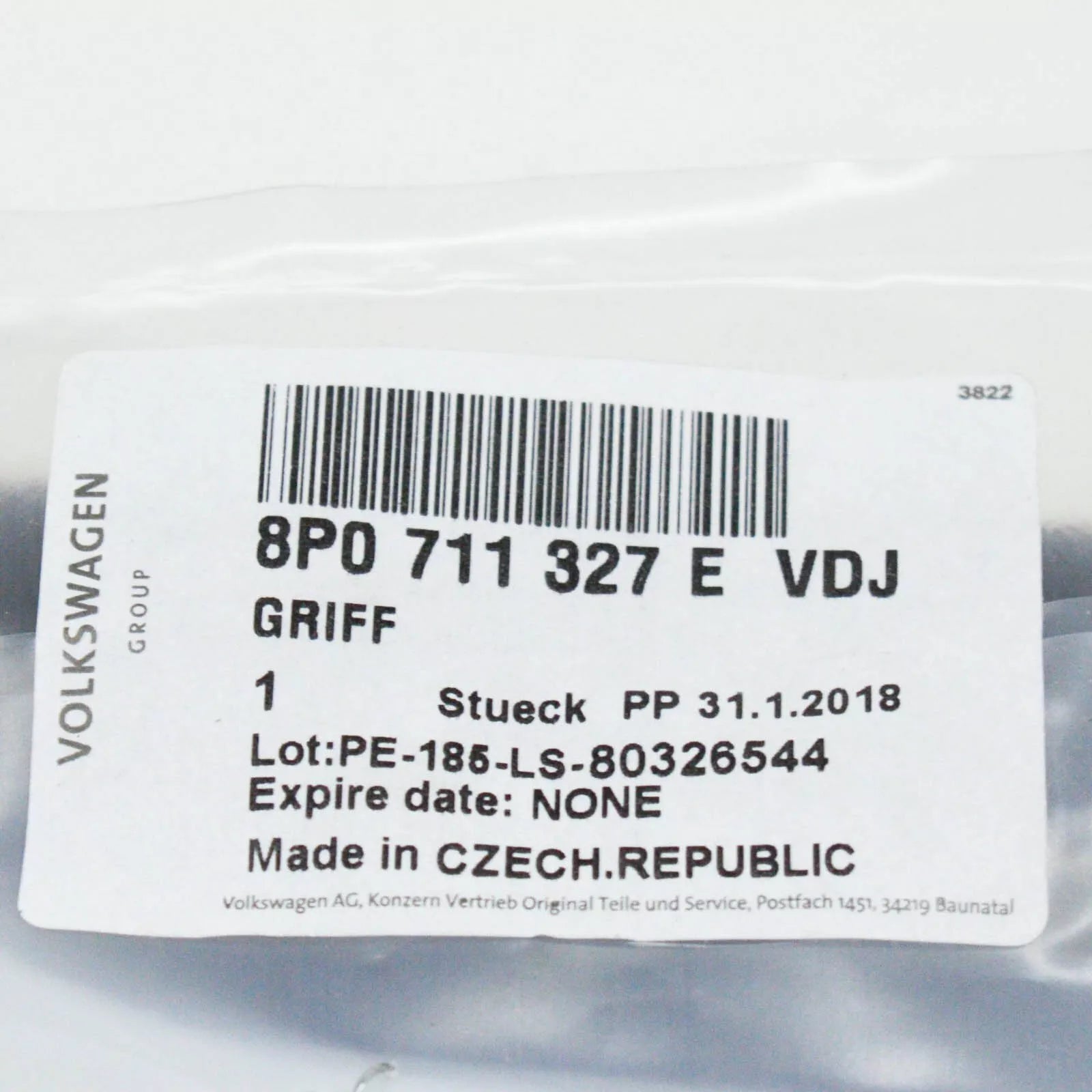 NEW AUDI A3 S3 8P HAND BRAKE LEVER HANDLE 8P0711327EVDJ