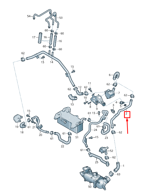 new audi a8 4h engine coolant pipe 079121065ch original