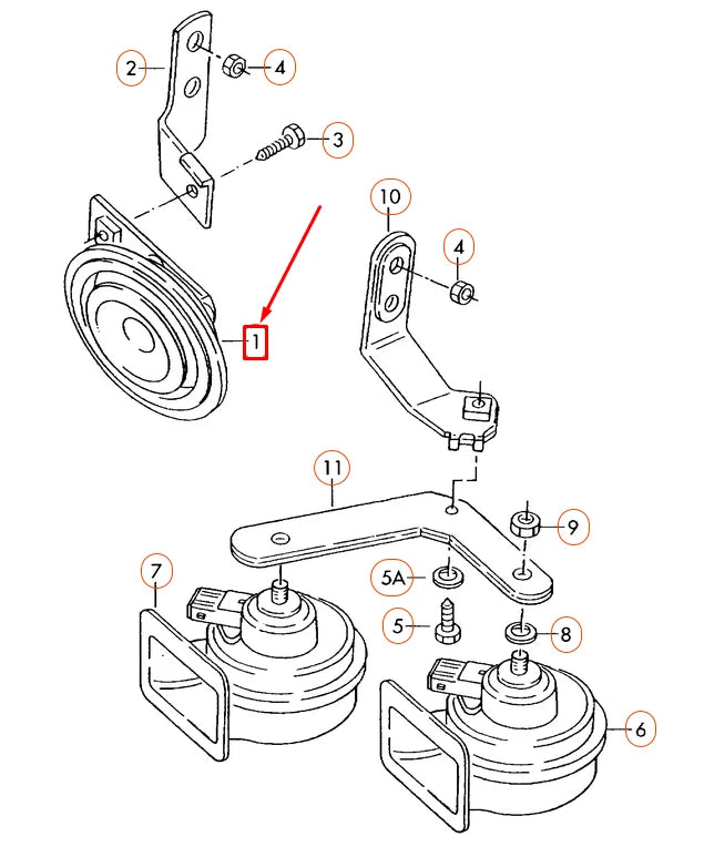NEW VW BEETLE 9C ANTI-THEFT ALARM SYSTEM ELECTRONIC SIREN 1J0951605A ORIGINAL