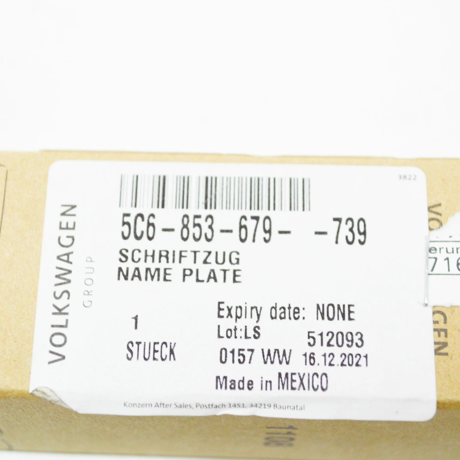 NEW VW JETTA A6 MK6 FRONT RADIATOR GRILLE INSCRIPTION BADGE 5C6853679739