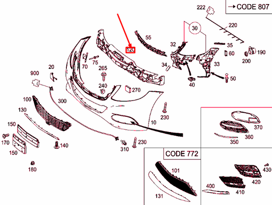 new mercedes-benz s w222 front bumper impact absorber a2228852300 original