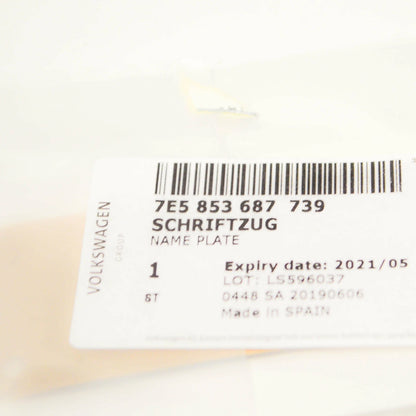 NEW VOLKSWAGEN TP T5 REAR TRUNK EMBLEM BADGE LOGO 7E5853687 739
