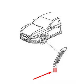 NEW VOLKSWAGEN ARTEON 3H7 FRONT LEFT SIDE MARKER LAMP 3G8945071A