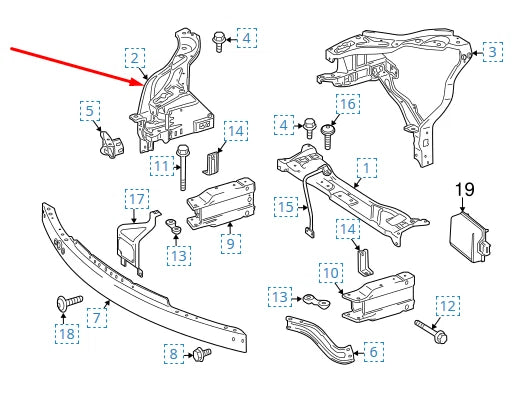 NEW MERCEDES-BENZ E-CLASS W212 RIGHT HEADLIGHT BRACKET A2126204700 2015