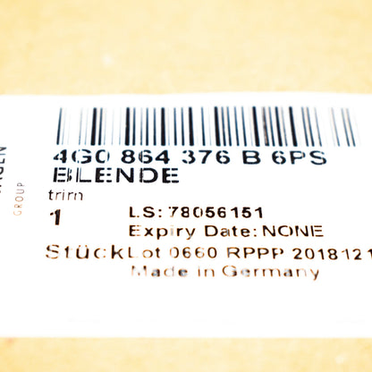 NEW AUDI A6 C7 REAR CENTER CONSOLE TRIM 4G0864376B6PS ORIGINAL