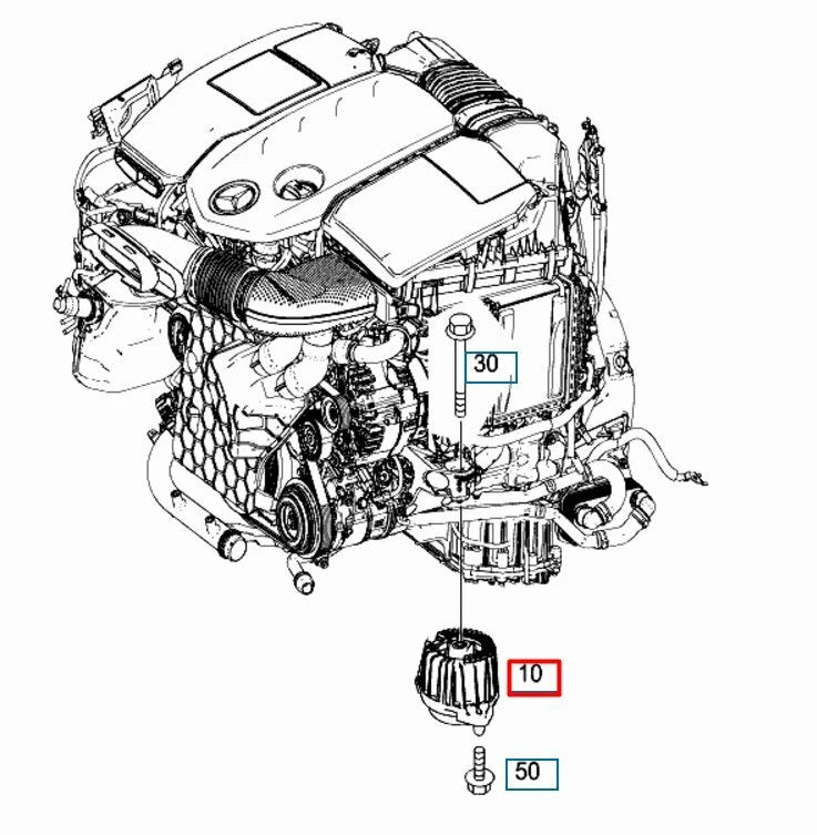 NEW MERCEDES-BENZ E W213 RIGHT SIDE ENGINE MOUNT A2132405200 ORIGINAL