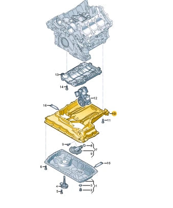 NEW AUDI A6 C8 OIL SUMP PAN UPPER PART 06M103603AM ORIGINAL