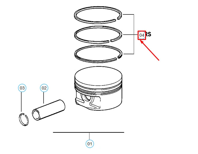 NEW BMW 3 E30 PISTON RINGS REPAIR KIT 11251727461 1727461 ORIGINAL