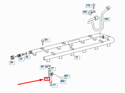 NEW MERCEDES-BENZ S W220 INJECTION VALVE A2750780349 ORIGINAL