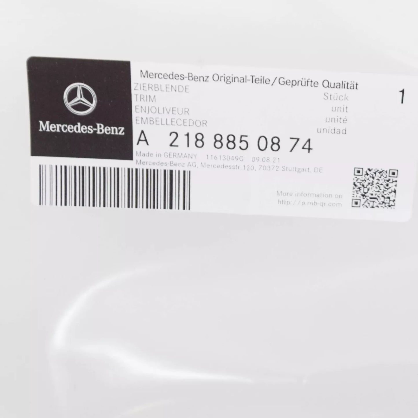 NEW MB CLS C218 FRONT GRILLE SURROUND CHROME TRIM A2188850874 ORIGINAL