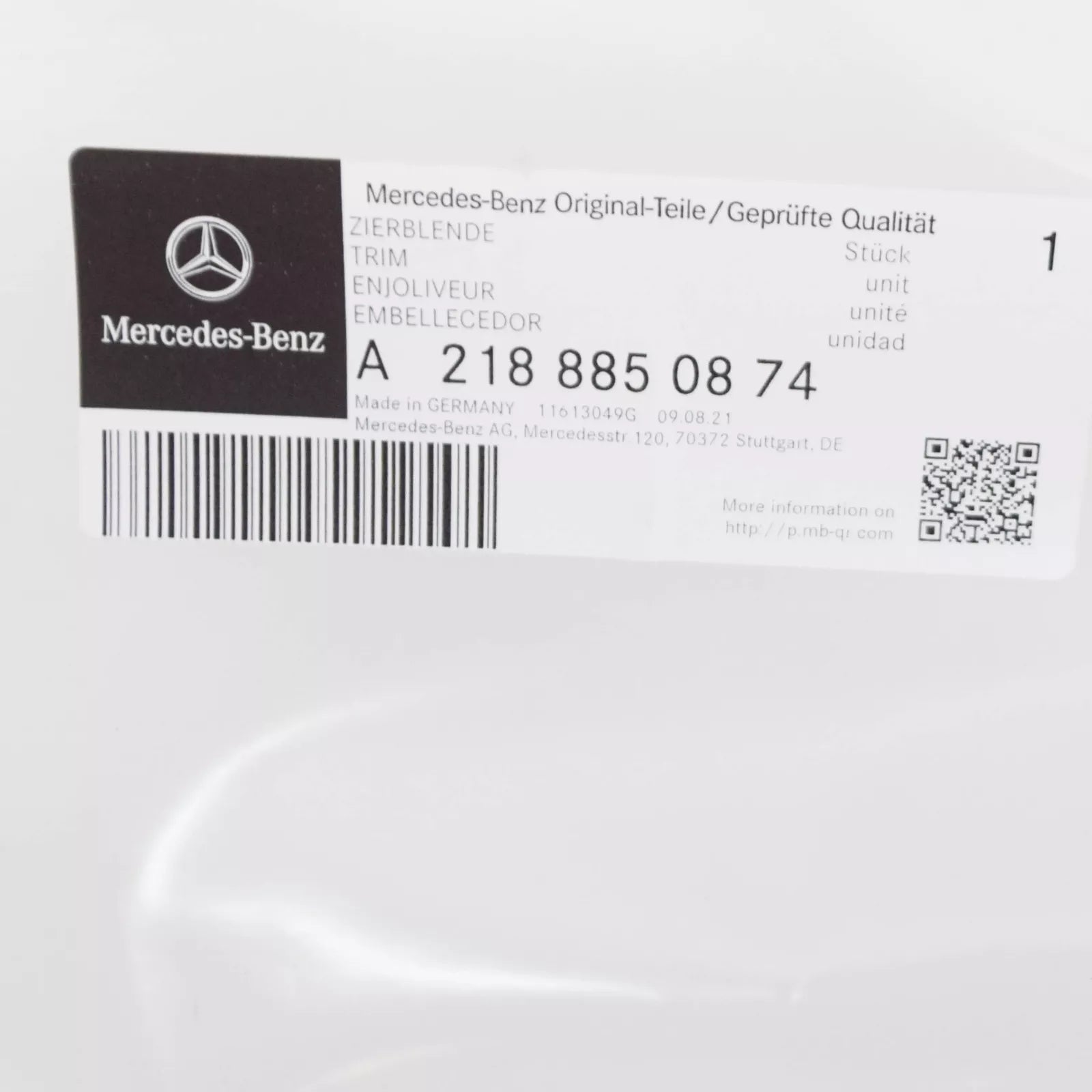 NEW MB CLS C218 FRONT GRILLE SURROUND CHROME TRIM A2188850874 ORIGINAL