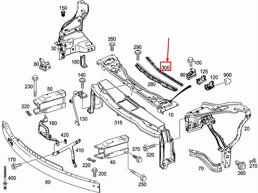 NEW MERCEDES-BENZ CLS C218  ENGINE HOOD SEAL A2188870098 ORIGINAL