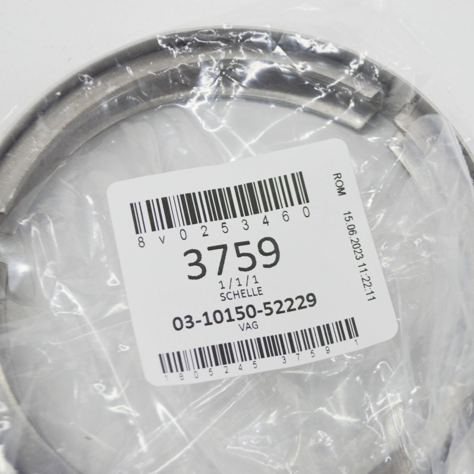 NEW AUDI RS3 SPORTBACK 8V EXHAUST PIPE CLAMP CLIP 8V0253460 ORIGINAL