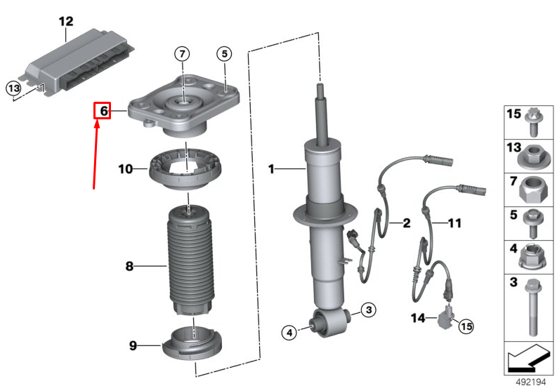 new bmw x5 g05 rear shock absorber support bearing 33506866274 original