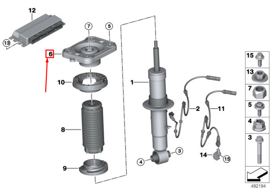 new bmw x5 g05 rear shock absorber support bearing 33506866274 original