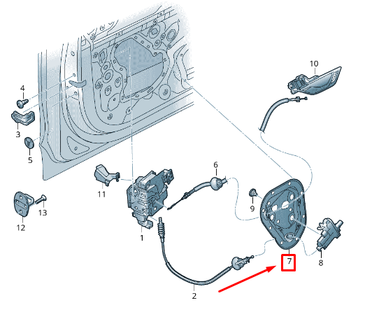 NEW AUDI A6 4A C8 FRONT RIGHT DOOR INNER PANEL COVER 4K8837104 ORIGINAL