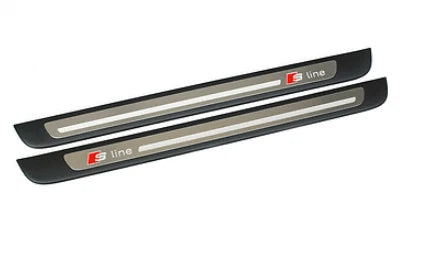 NEW AUDI A6 C7 S-LINE FRONT DOOR L/R SILL PLATE SET 4G0853373B9B9