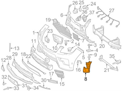 NEW MERCEDES-BENZ M-CLASS W166 FRONT BUMPER LEFT BRACKET A1668850024 ORIGINAL