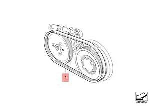 NEW BMW 3 E90 V RIBBED DRIVE BELT 11287794070 7794070 2008 ORIGINAL