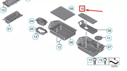 NEW BMW Z4 ROADSTER E89 CENTRE CONSOLE INSERT MAT 51169150224 ORIGINAL