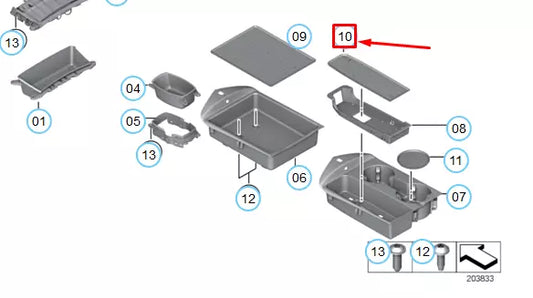 NEW BMW Z4 ROADSTER E89 CENTRE CONSOLE INSERT MAT 51169150224 ORIGINAL